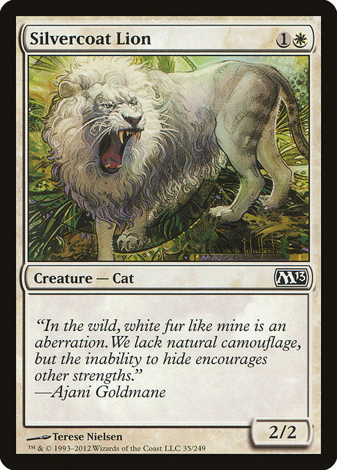 【Foil】【EN】銀毛のライオン/Silvercoat Lion [M13] 白C No.35