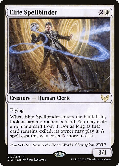 【Foil】【EN】精鋭呪文縛り/Elite Spellbinder [STX] 白R No.17
