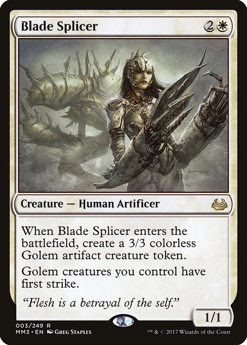 【Foil】【EN】刃の接合者/Blade Splicer [MM3] 白R No.3