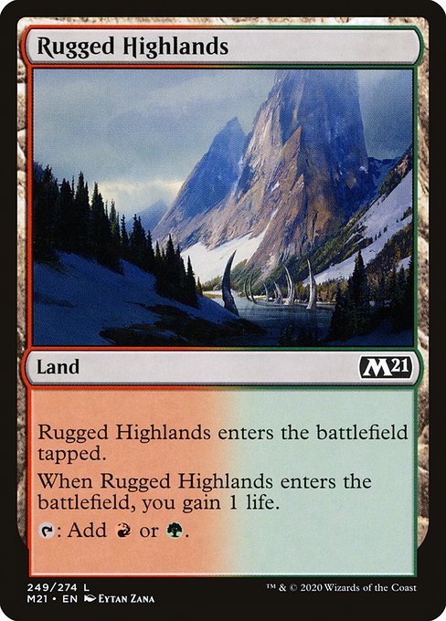 【Foil】【EN】岩だらけの高地/Rugged Highlands [M21] 無C No.249