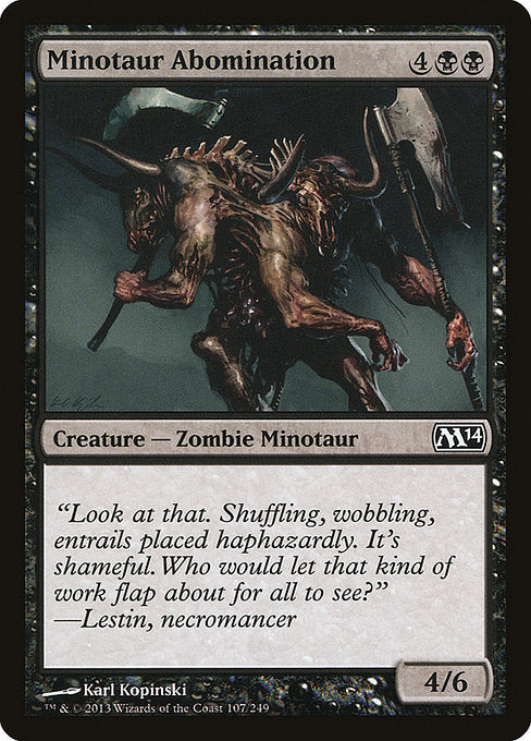 【Foil】【EN】ミノタウルスの嫌悪者/Minotaur Abomination [M14] 黒C No.107