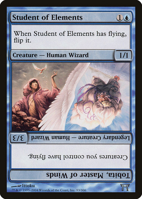 【Foil】【EN】Student of Elements // Tobita, Master of Winds [CHK] 青U No.93