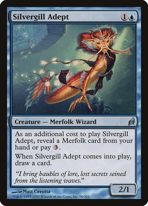 【Foil】【EN】銀エラの達人/Silvergill Adept [LRW] 青U No.86