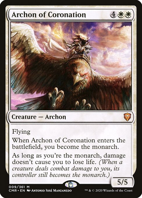 【Foil】【EN】戴冠のアルコン/Archon of Coronation [CMR] 白M No.9