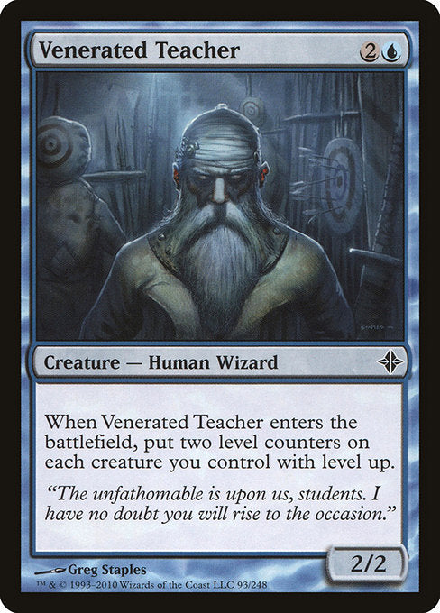 【Foil】【EN】敬慕される教師/Venerated Teacher [ROE] 青C No.93