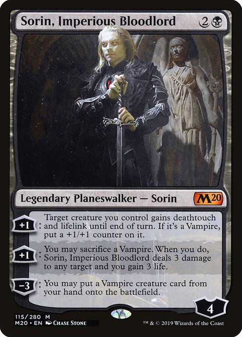 【Foil】【EN】傲慢な血王、ソリン/Sorin, Imperious Bloodlord [M20] 黒M No.115