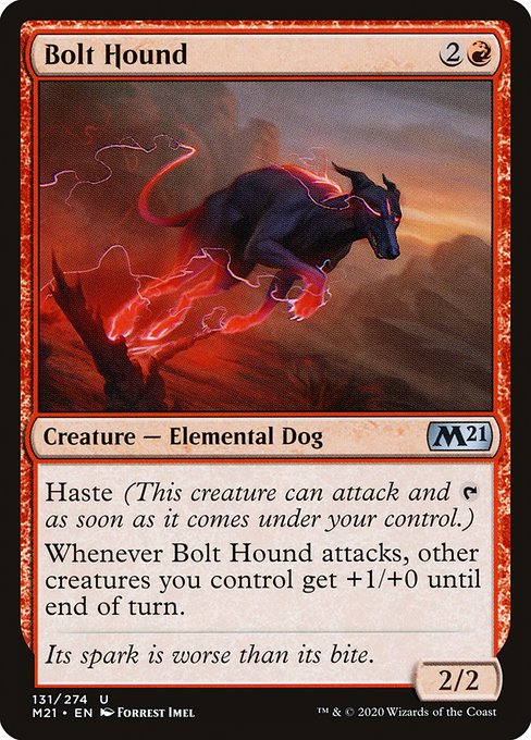 【Foil】【EN】雷光の猟犬/Bolt Hound [M21] 赤U No.131