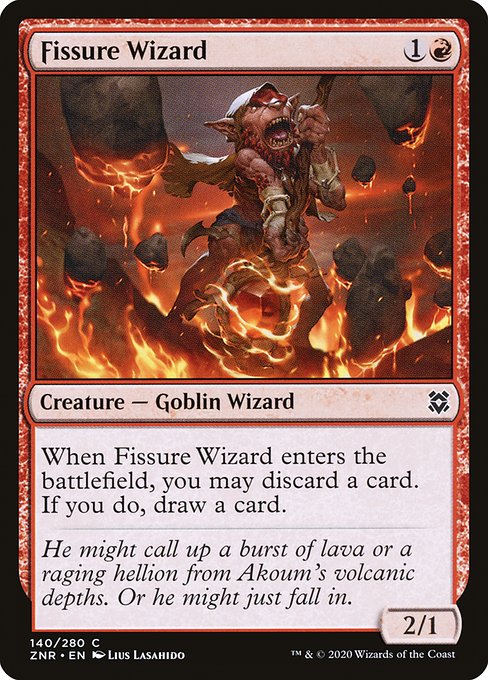 【Foil】【EN】地割れの魔術師/Fissure Wizard [ZNR] 赤C No.140