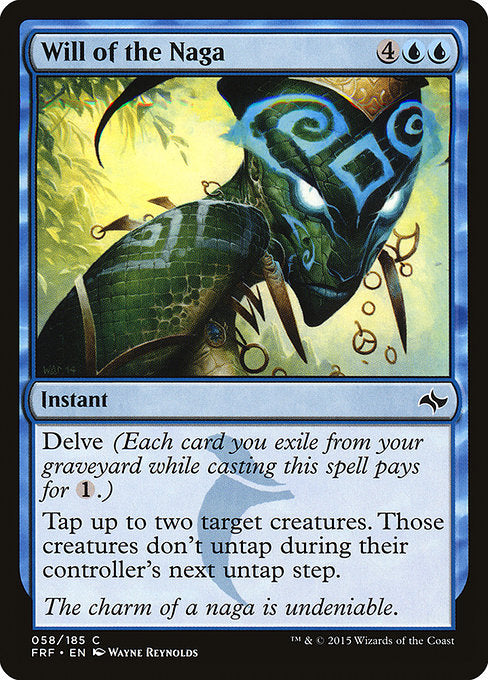 【Foil】【EN】ナーガの意志/Will of the Naga [FRF] 青C No.58