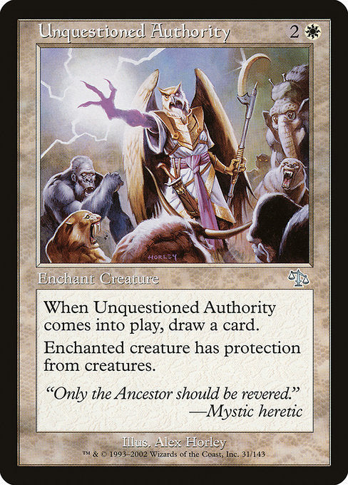 【Foil】【EN】疑いなき権威/Unquestioned Authority [JUD] 白U No.31