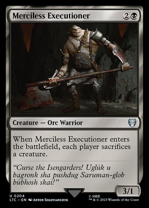 【EN】無慈悲な処刑人/Merciless Executioner [LTC] 黒U No.204