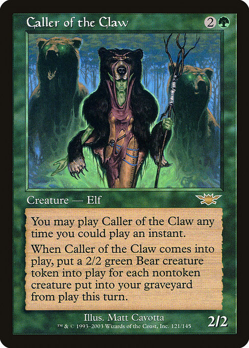 【EN】鉤爪の統率者/Caller of the Claw [LGN] 緑R No.121