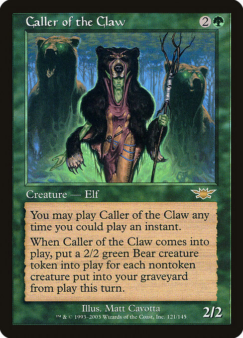 【Foil】【EN】鉤爪の統率者/Caller of the Claw [LGN] 緑R No.121
