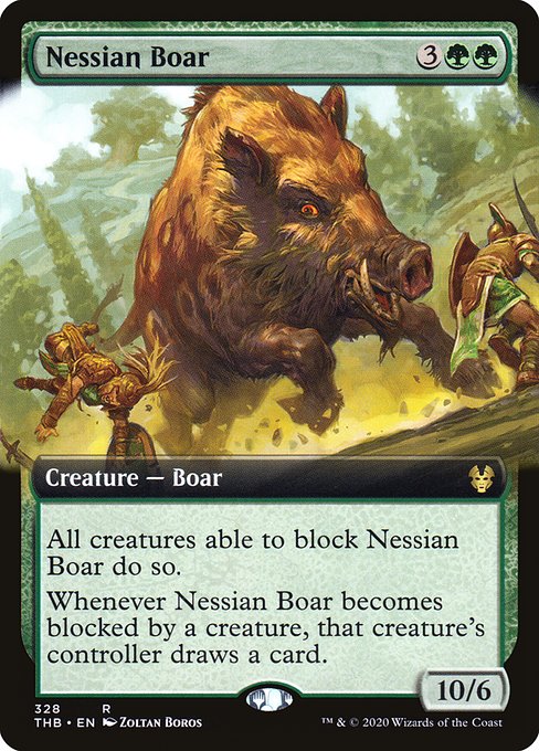 【Foil】【EN】ネシアンの猪/Nessian Boar [THB] 緑R No.328