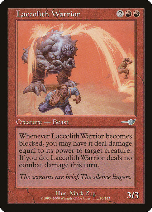 【Foil】【EN】溶岩獣の戦士/Laccolith Warrior [NEM] 赤U No.90