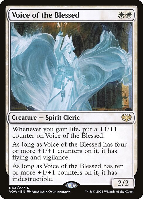 【Foil】【EN】祝福されし者の声/Voice of the Blessed [VOW] 白R No.44