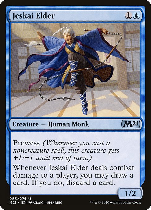 【Foil】【EN】ジェスカイの長老/Jeskai Elder [M21] 青U No.53