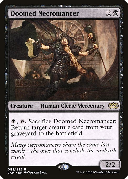 【Foil】【EN】宿命のネクロマンサー/Doomed Necromancer [2XM] 黒R No.88
