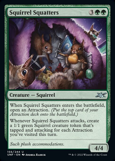 【Foil】【EN】Squirrel Squatters [UNF] 緑U No.156