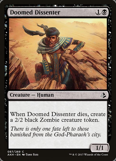 【Foil】【EN】悪運尽きた造反者/Doomed Dissenter [AKH] 黒C No.87