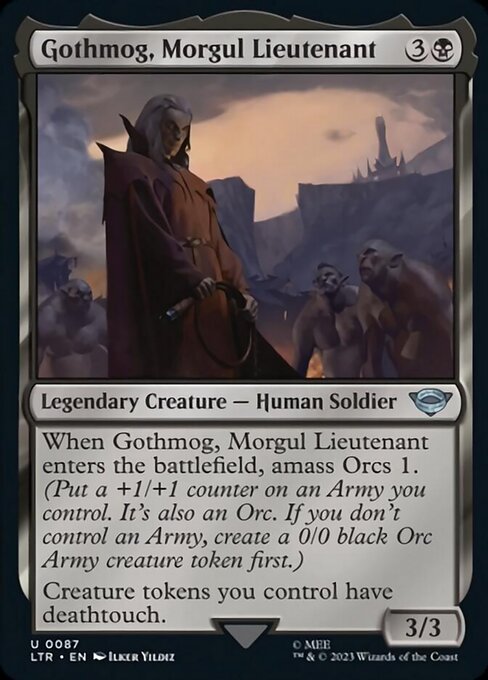 【Foil】【EN】モルグルの副官、ゴスモグ/Gothmog, Morgul Lieutenant [LTR] 黒U No.87