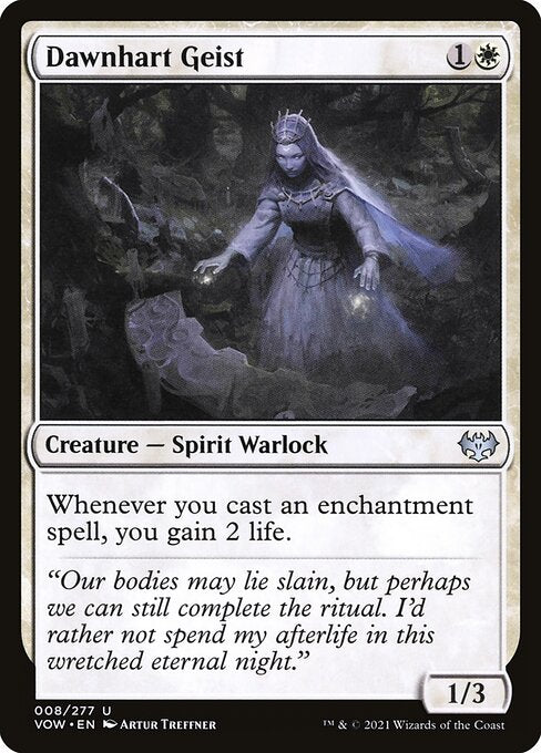 【Foil】【EN】ドーンハルトの霊/Dawnhart Geist [VOW] 白U No.8