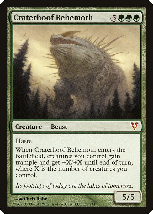 【EN】孔蹄のビヒモス/Craterhoof Behemoth [AVR] 緑M No.172