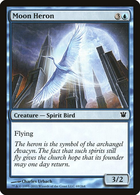 【Foil】【EN】月鷺/Moon Heron [ISD] 青C No.69