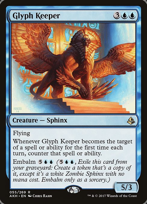 【Foil】【EN】象形の守り手/Glyph Keeper [AKH] 青R No.55