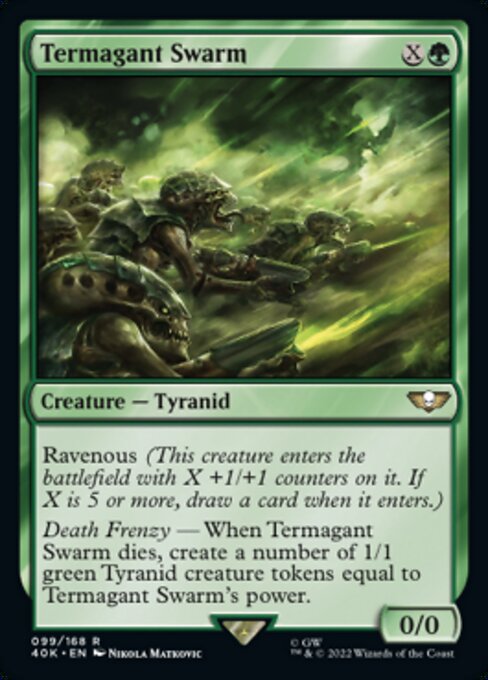 【Foil】【EN】Termagant Swarm [40K] 緑R No.99★