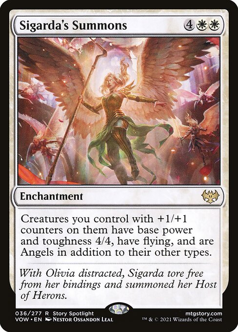 【Foil】【EN】シガルダの召喚/Sigarda's Summons [VOW] 白R No.36