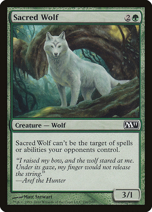 【Foil】【EN】聖なる狼/Sacred Wolf [M11] 緑C No.196