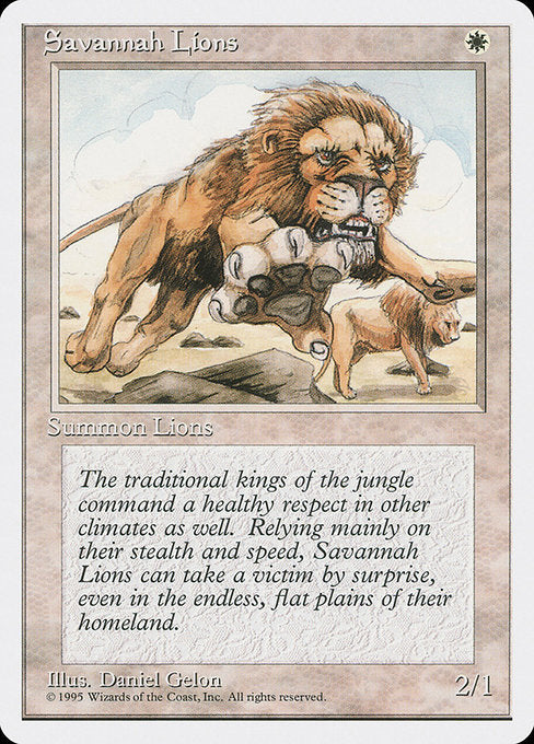 【EN】サバンナ・ライオン/Savannah Lions [4ED] 白R No.48