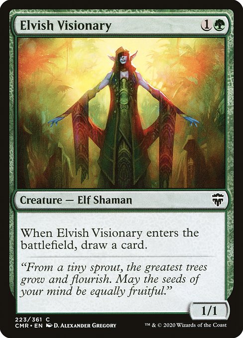【Foil】【EN】エルフの幻想家/Elvish Visionary [CMR] 緑C No.223