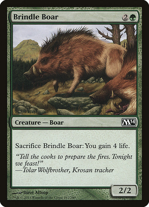 【Foil】【EN】斑の猪/Brindle Boar [M14] 緑C No.167