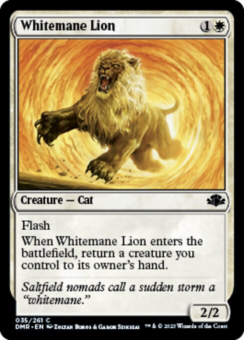 【EN】白たてがみのライオン/Whitemane Lion [DMR] 白C No.35