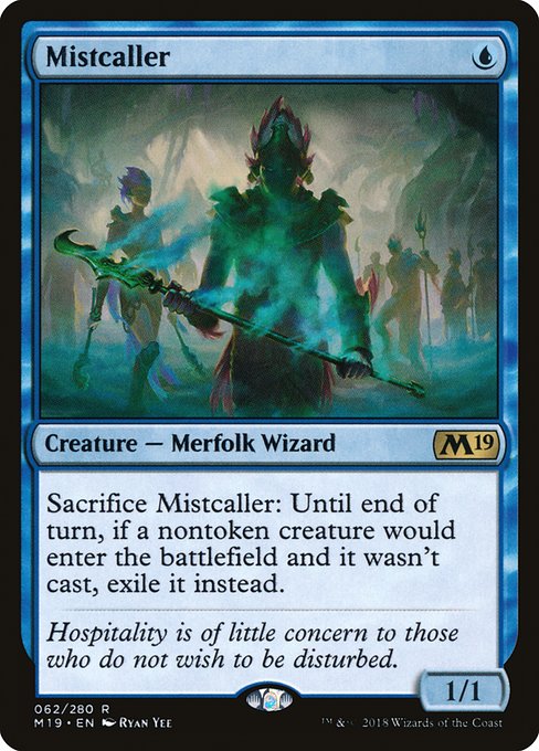 【Foil】【EN】霧の呼び手/Mistcaller [M19] 青R No.62