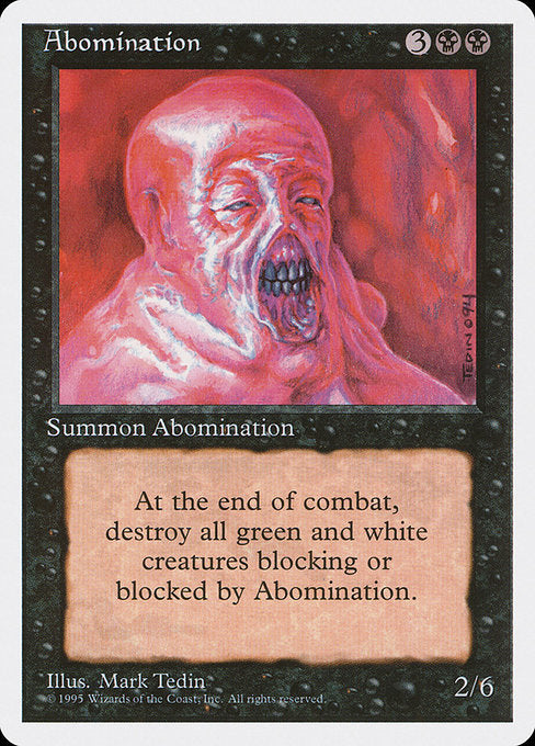 【EN】忌まわしき者/Abomination [4ED] 黒U No.117