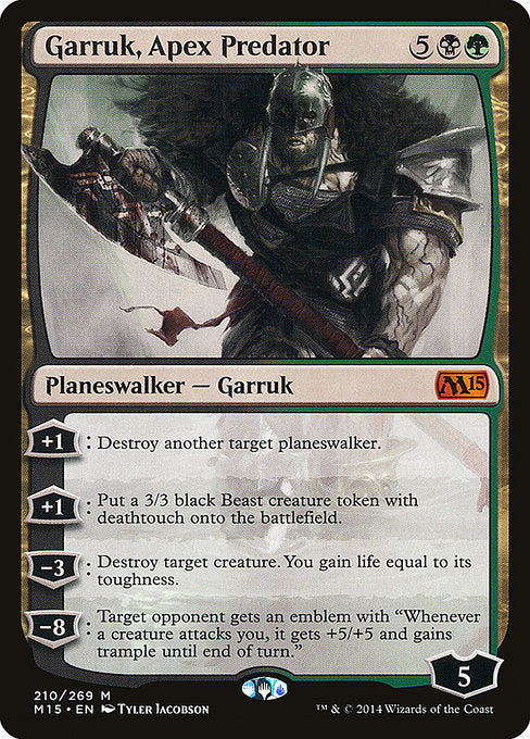 【EN】頂点捕食者、ガラク/Garruk, Apex Predator [M15] 金M No.210