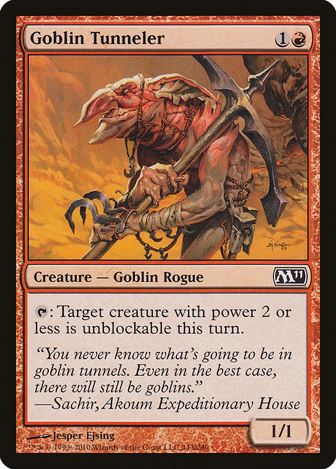 【Foil】【EN】ゴブリンのトンネル掘り/Goblin Tunneler [M11] 赤C No.143