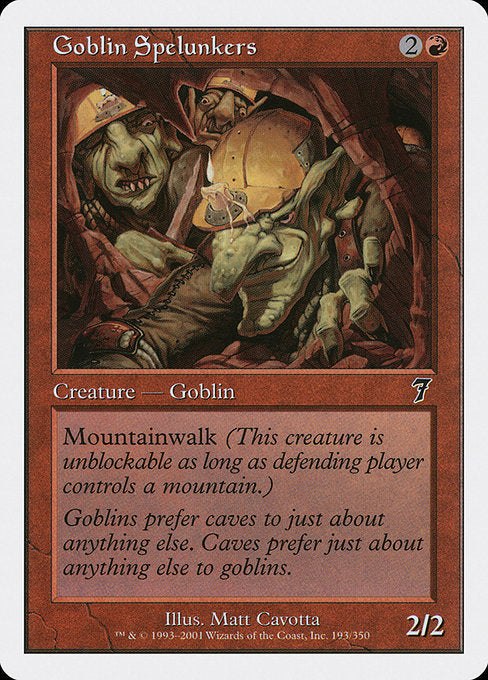 【EN】ゴブリンの洞窟探検家/Goblin Spelunkers [7ED] 赤C No.193