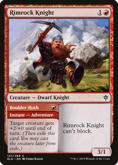 【Foil】【EN】Rimrock Knight // Boulder Rush [ELD] 混C No.137
