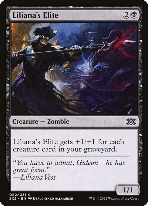 【Foil】【EN】リリアナの精鋭/Liliana's Elite [2X2] 黒C No.82