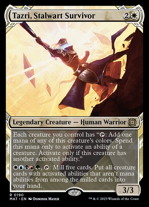【HaloFoil】【EN】確固たる生存者、タズリ/Tazri, Stalwart Survivor [MAT] 白R No.190