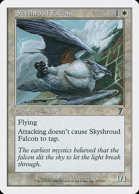 【EN】スカイシュラウドの隼/Skyshroud Falcon [7ED] 白C No.45