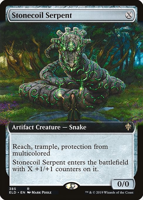 【Foil】【EN】石とぐろの海蛇/Stonecoil Serpent [ELD] 茶R No.385