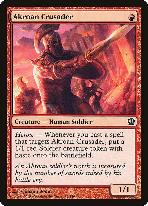 【Foil】【EN】アクロスの十字軍/Akroan Crusader [THS] 赤C No.111