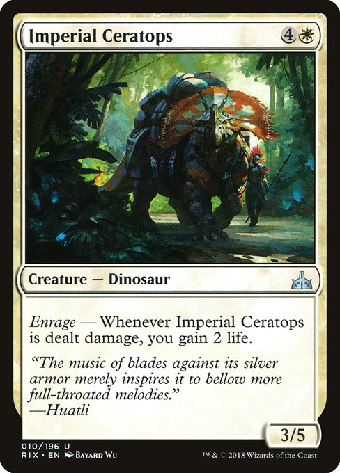 【Foil】【EN】帝国のケラトプス/Imperial Ceratops [RIX] 白U No.10