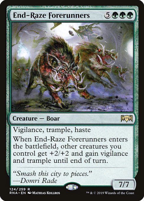 【Foil】【EN】終末の祟りの先陣/End-Raze Forerunners [RNA] 緑R No.124