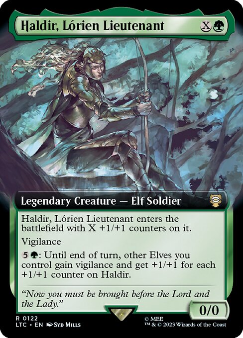 【Foil】【EN】ロリアンの士官、ハルディア/Haldir, Lórien Lieutenant [LTC] 緑R No.122